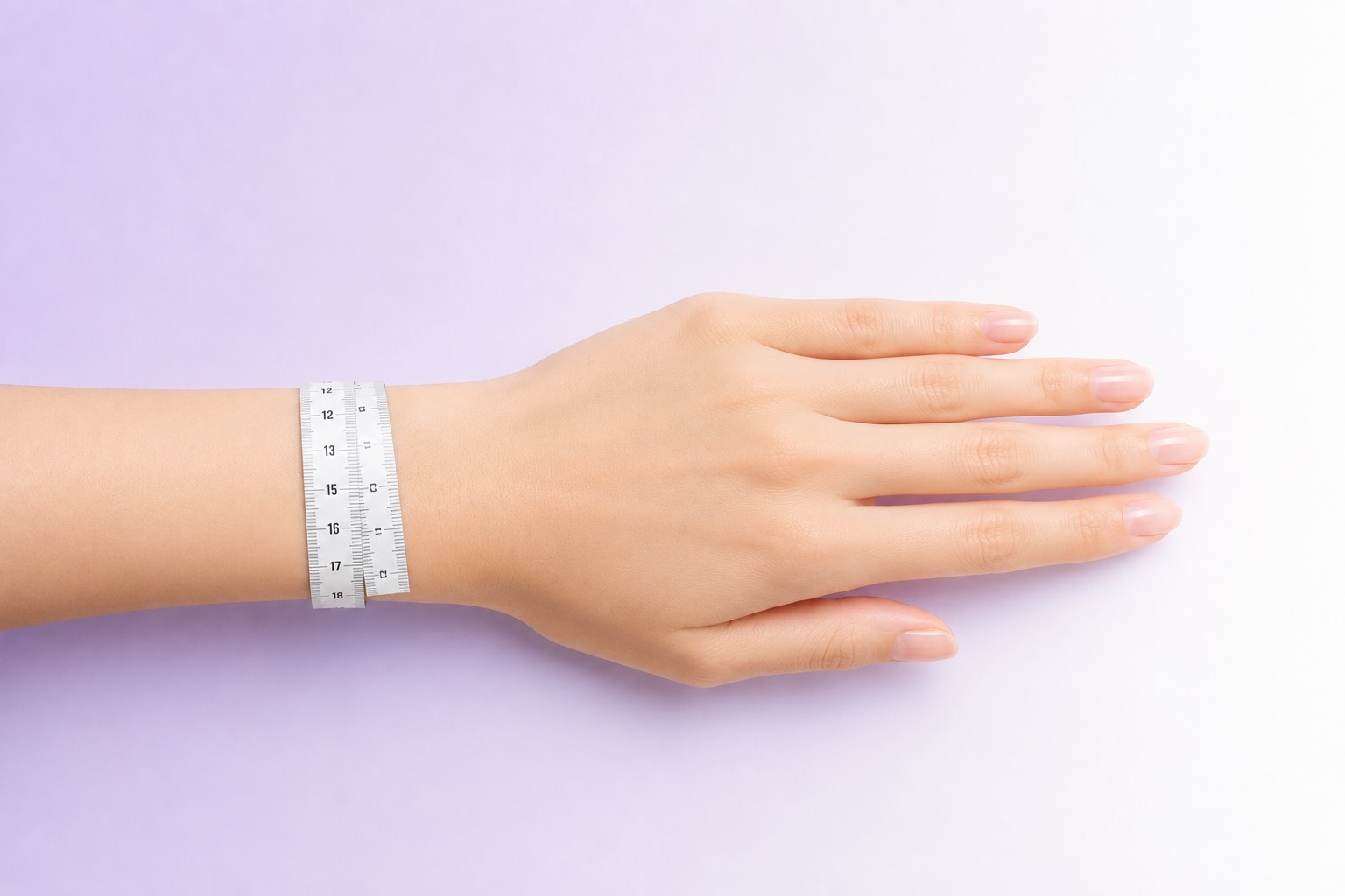 Measure wrist circumference with measuring tape